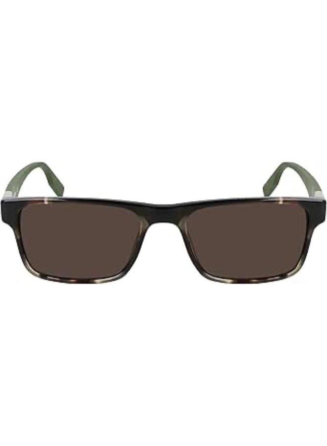 Converse Unisex CV520S Rectangular Sunglasses - Matte Green & Tortoise Frame with Brown Lenses - Image 2